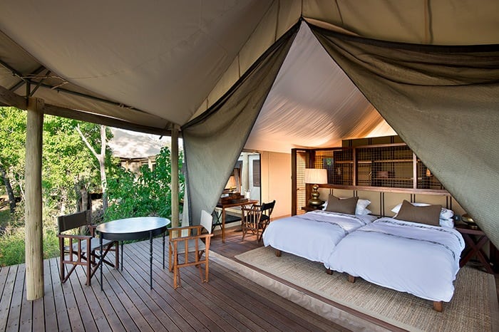 Nxabega Okavango Tented Camp - Guest tent deck